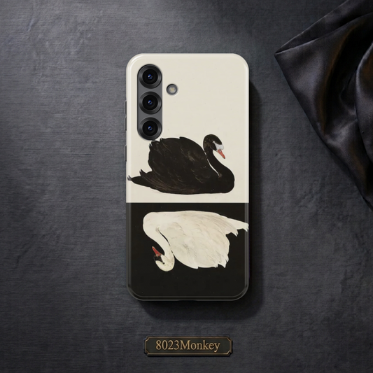 Black And White Swan Art MgaSafe Tough Cover for iPhone and Samsung
