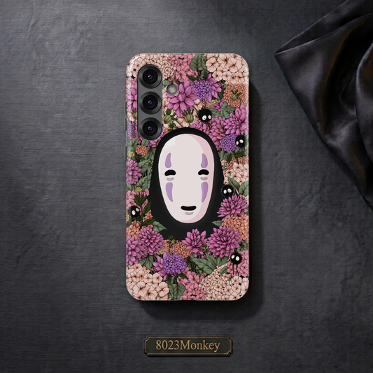 No Face Kaonashi Floral MgaSafe Tough Cover for iPhone and Samsung