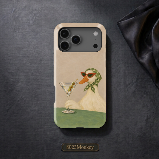Funny Retro Duck Martini MgaSafe Tough Cover for iPhone and Samsung