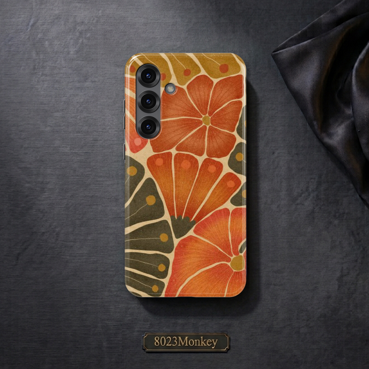 Retro Boho Floral MgaSafe Tough Cover for iPhone and Samsung
