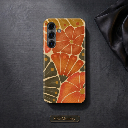 Retro Boho Floral MgaSafe Tough Cover for iPhone and Samsung
