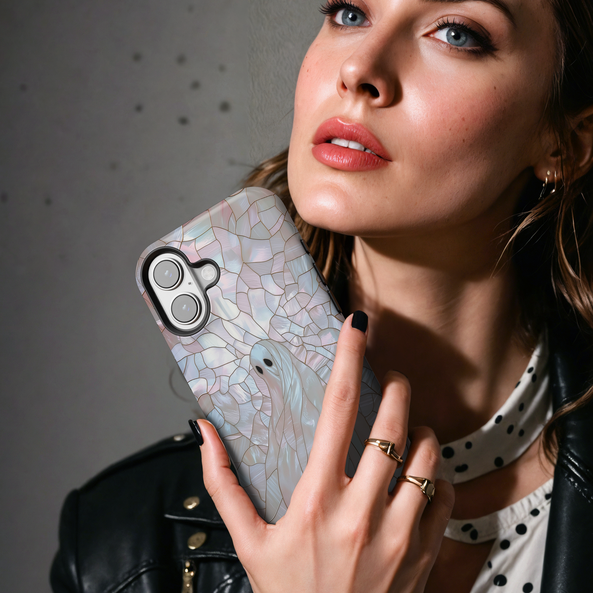 Stained Glass Ghost MgaSafe Tough Cover for iPhone and Samsung