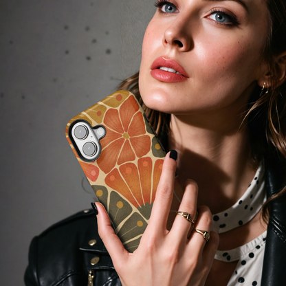 Retro Boho Floral MgaSafe Tough Cover for iPhone and Samsung