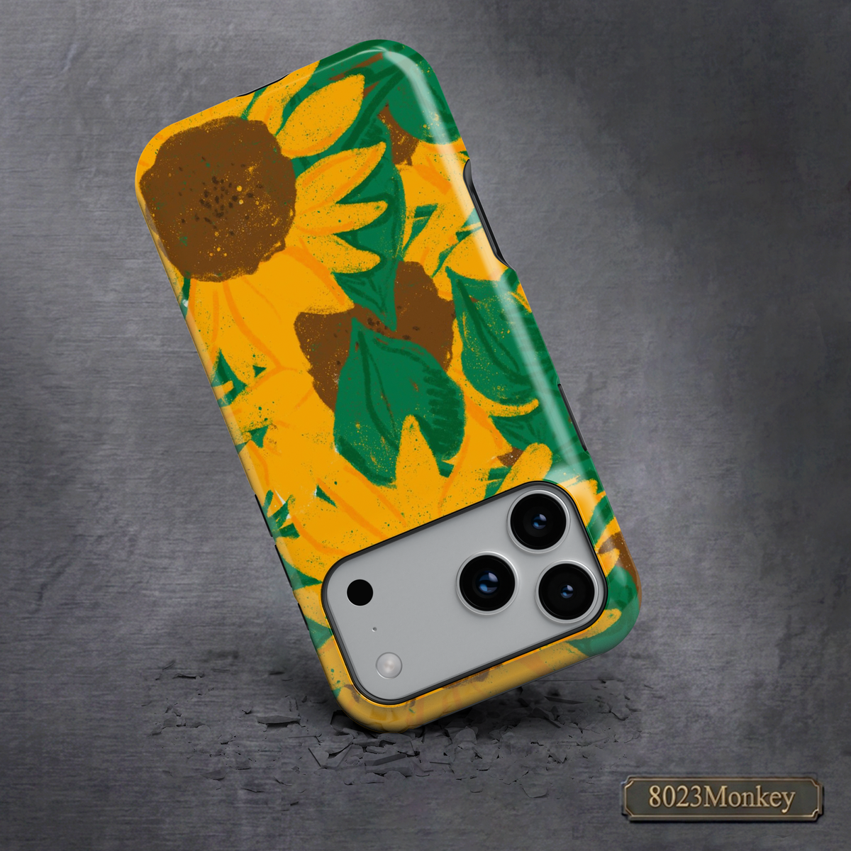 Vintage Sunflower Art MgaSafe Tough Cover for iPhone and Samsung
