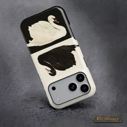 Black And White Swan Art MgaSafe Tough Cover for iPhone and Samsung