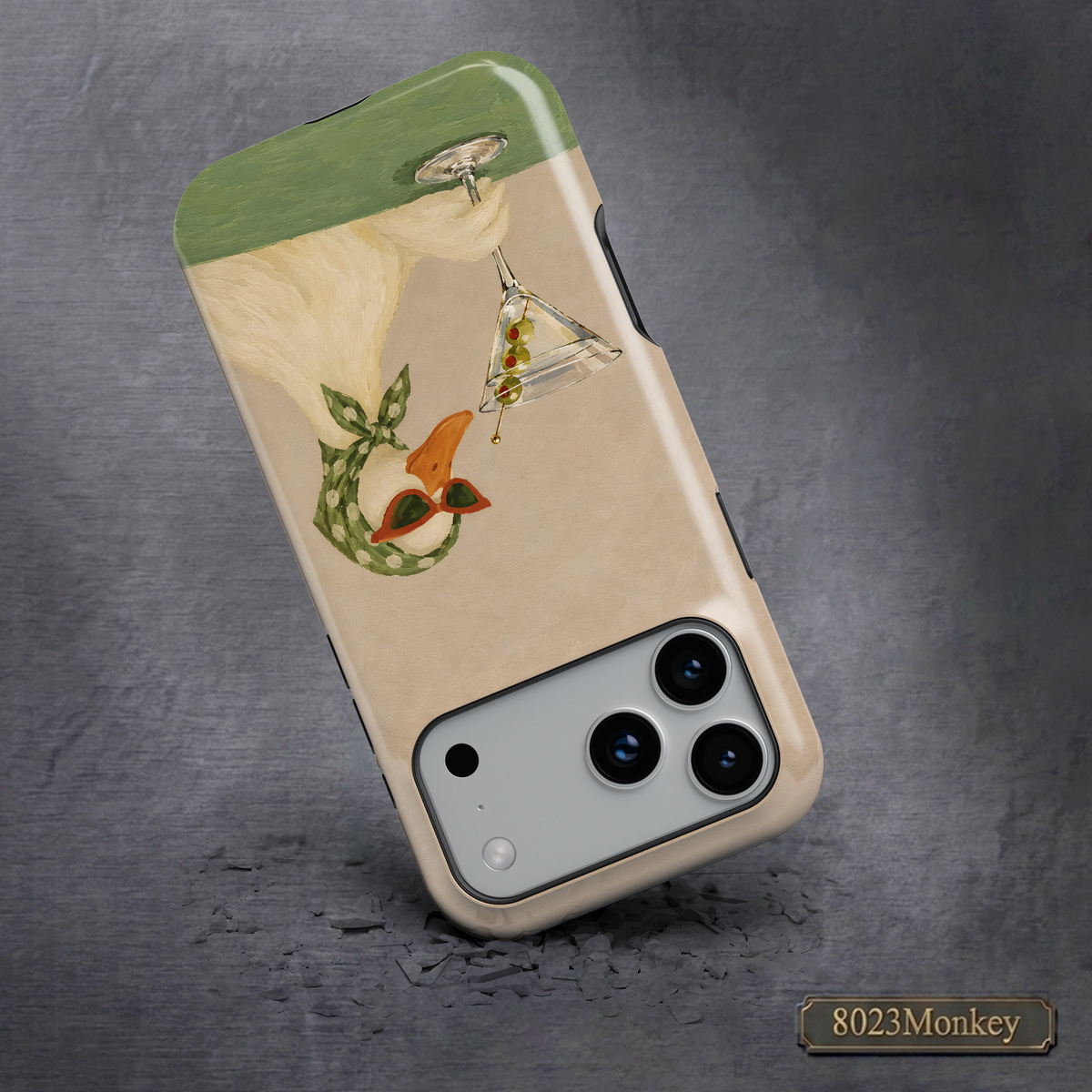 Funny Retro Duck Martini MgaSafe Tough Cover for iPhone and Samsung