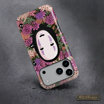 No Face Kaonashi Floral MgaSafe Tough Cover for iPhone and Samsung