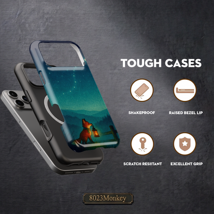 Magical Night Fox MgaSafe Tough Cover for iPhone and Samsung